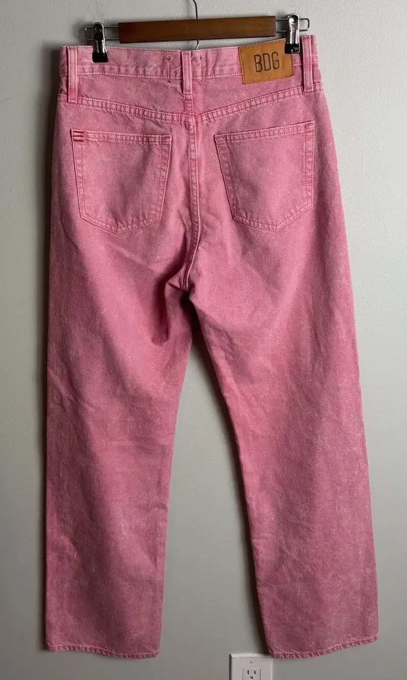 BDG Urban Outfitters Pink Acid Wash Denim Jeans Size 29 100% Cotton Women’s